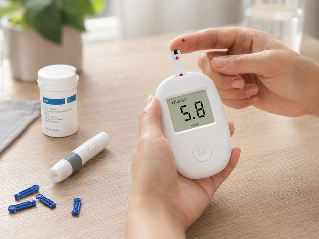 Глюкометр Glucose Meter GLM-76 + 50 тест-полосок и ланцеты