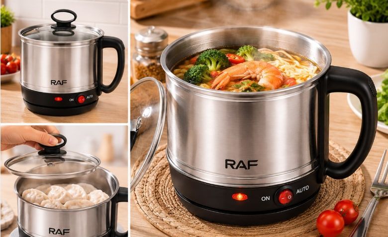 Электрокастрюля / Кухонная мини рисоварка  RAF R5430 /  Кастрюля-скороварка 1,5 л 600W