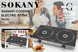 Плита Sokany SK-224 инфракрасная , на 2 конфорки, 2400 Вт (SK-224)