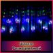 Светодиодная новогодняя гирлянда штора Шарики с пультом 12 предметов Разноцветный