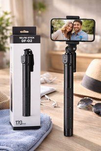 Штатив-трипод для телефона Selfie stick DF-02 1.7 м с Bluetooth пультом