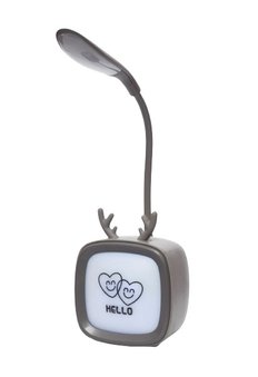 Аккумуляторная настольная лампа USB Hello NO-05, Серый /Детский настольный светильник-ночник на аккумуляторе