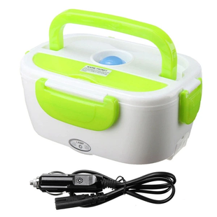 Ланчбокс с подогревом еды 12V Electric lunch box / Ланч-бокс от прикуривателя Зеленый