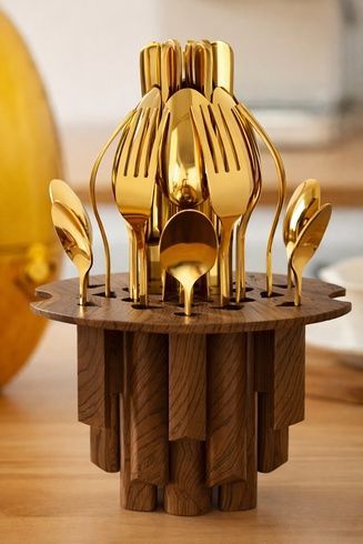 Столовые приборы из нержавеющей стали EGG 24 шт Gold