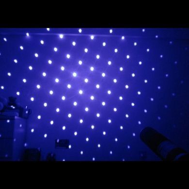 Лазерна указка (лазерний вказівник) 10000МВт синя з насадками Laser Blue YXB 008, Черный