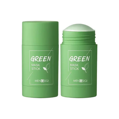 Маска для лица с маслом зеленого чая против черных точек акне очищающая Green Tea крем увлажняющий, Зелёный
