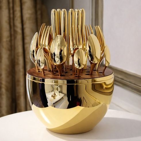 Столовые приборы из нержавеющей стали EGG 24 шт Gold