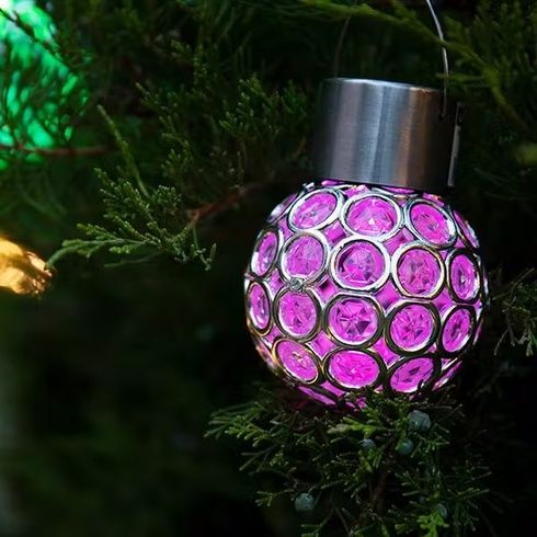 Садовый кристаллический светильник / Уличный солнечный фонарь garden light / Светильник с солнечной панелью