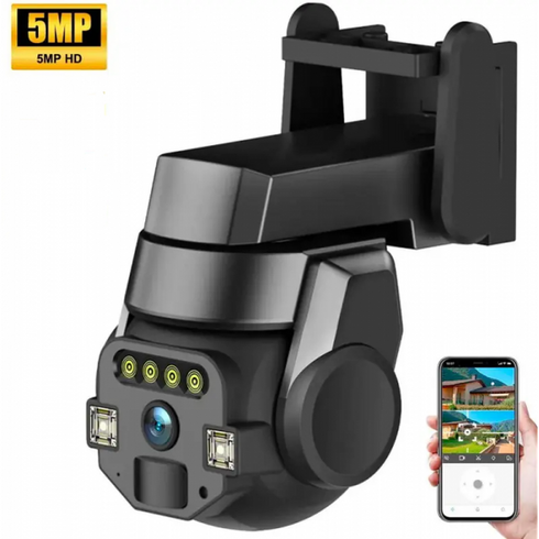Камера зовнішня вулична поворотна WIFI CyberGuard OUTDOOR Q-812 FULL-HD 5Mp IP66 датчик руху