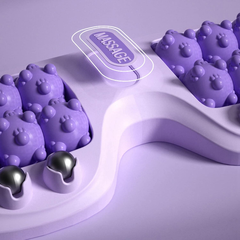 Портативный массажер для ног Cat Claw Style Foot Massager с 12 роликами и 4 магнитными шариками