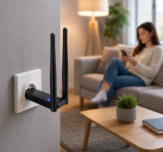 USB Wi-Fi репитер / Двухантенный ретранслятор Wi-Fi / Усилитель Wi-Fi сигнала
