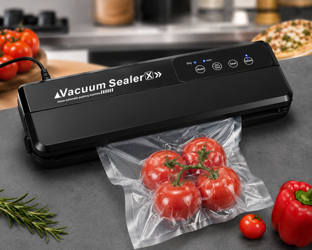 Вакууматор для еды Vacuum Sealer X GY-F973 / Вакуумный упаковщик 110W 60 кПа + пакеты