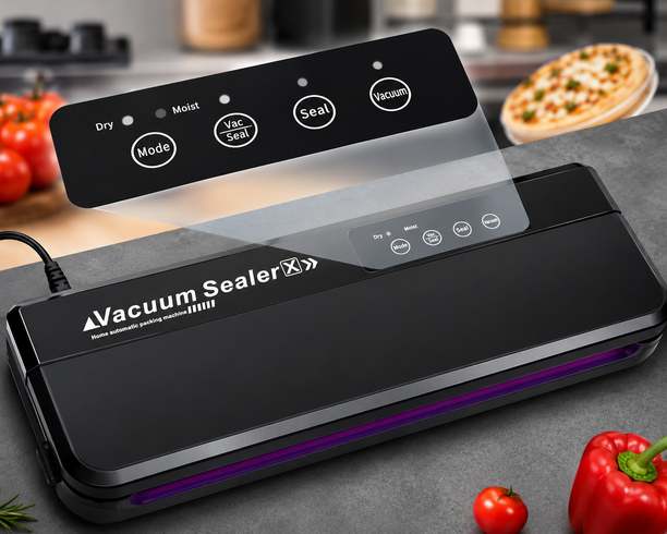 Вакууматор для еды Vacuum Sealer X GY-F973 / Вакуумный упаковщик 110W 60 кПа + пакеты