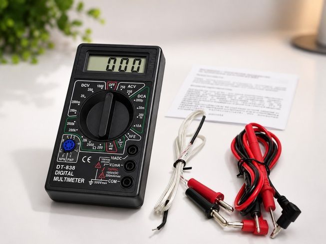 Цифровой мультиметр DT-838 с LCD-дисплеем, звуковым звонком и измерением температуры