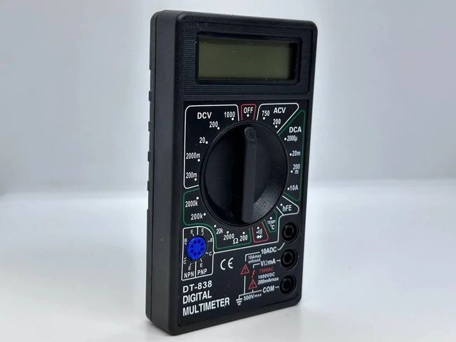 Цифровой мультиметр DT-838 с LCD-дисплеем, звуковым звонком и измерением температуры
