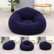 Надувне крісло-пуф Inflatable Sofa / Надувне крісло-мішок 110&times;110&times;85 см Темно-синій