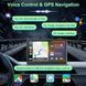 Бездротовий автомобільний екран CarPlay / Портативний автомобільний відеоплеєр, сумісний з Apple CarPlay та Android Auto, 7-дюймовий сенсорний IPS-екран для автомобільної стереосистеми з GPS-навігацією, Mirror Link, Bluetooth, FM