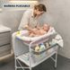 Пеленальний столик з ванною X-658 / Пеленальний столик 2 в 1 з ванною для купання Рожевий