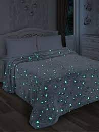 Дитячий плед-покривало Magic Blanket, що світиться в темряві 150 см * 200 см Синій