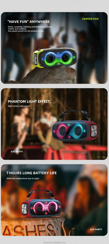 Портативна бездротова колонка Bluetooth Hopestar A30 Party | BT5.0, 70W, TWS, AUX/TF/USB, 7h