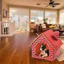 Переносний м'який будиночок будка для собак Portable Dog House Блакитний