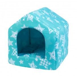 Переносний м'який будиночок будка для собак Portable Dog House Блакитний