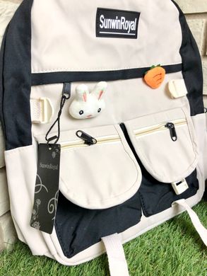 Рюкзак с зайчиком карманом школьный стильный,спортивный,подростковый рюкзак