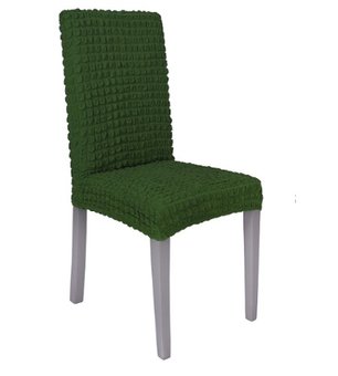 Комплект чохлів на стільці без оборки 6 штук (зелений)