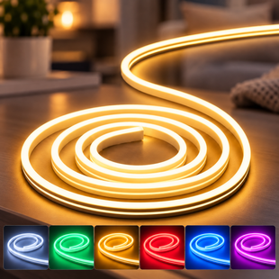 Силиконовая LED лента 2M / NEON светодиодная лента / Водонепроницаемая лента неон, Белый