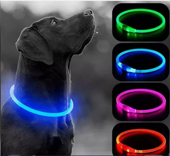 Ошейник светодиодный для собак | Светящийся ошейник для животных , ассорти
