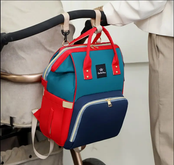 Сумка для мам червоно-синій, уличная сумка для мам и малышей, модная многофункциональная TRAVELING SHAR
