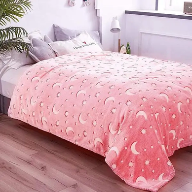Дитячий плед-покривало Magic Blanket, що світиться в темряві 150 см * 200 см Синій
