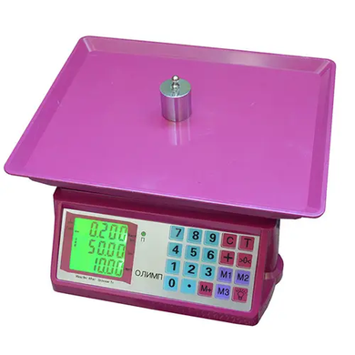 Электронные торговые весы со счетчиком цены на 50 кг NK 4017 Nokasonic мини с 4 вт(NK-4017), Розовый