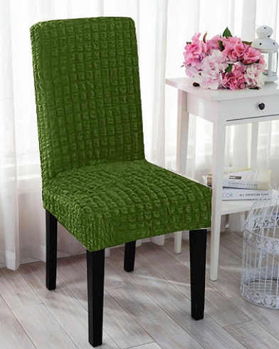 Комплект чехлов на стулья без оборки 6 штук (зеленый)