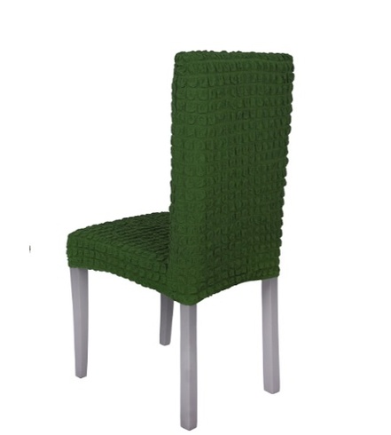Комплект чохлів на стільці без оборки 6 штук (зелений)