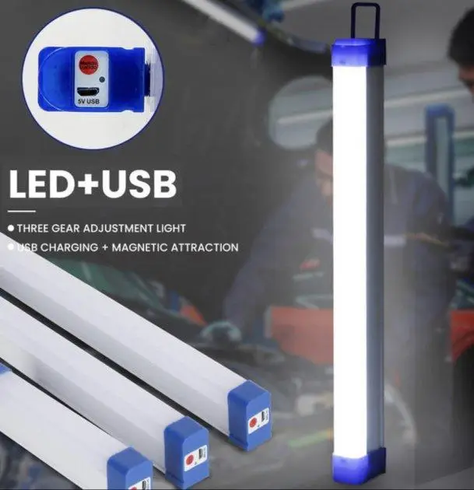 Багатофункціональна світлодіодна USB LED лампа-нічник на магніті 3 режими яскравості 52 см Bailong BK-500T