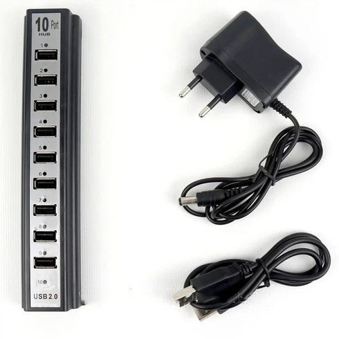 Мультифункциональный USB-хаб 10 в 1 / Разветвитель USB HUB 10 портов 220V