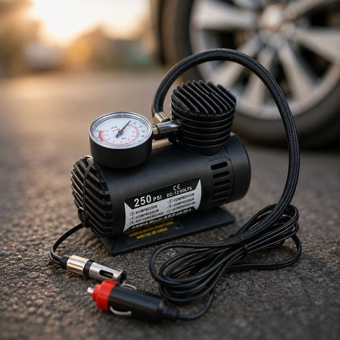Автомобільний компресор Air Pump Ji030 12V / Компресор для шин / Насос електричний від прикурювача