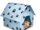 Переносний м'який будиночок будка для собак Portable Dog House Блакитний