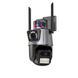 Вулична охоронна поворотна WIFI камера Dual Lens Zoom 8MP сирена, зум, iCSee віддаленим доступом онлайн