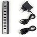 Мультифункциональный USB-хаб 10 в 1 / Разветвитель USB HUB 10 портов 220V