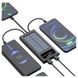Мобільна зарядка Power Bank на сонячній батареї UKC 10000 mAh Solar, Блакитний
