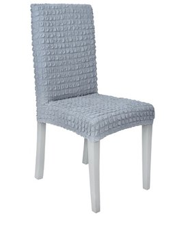 Комплект чехлов на стулья без оборки 6 штук (серый)