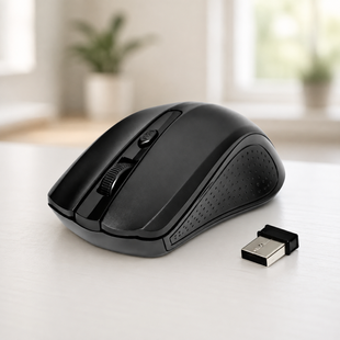 Мышка MOUSE 211 WIRELESS / Беспроводная мышь с USB адаптером 2.4G, Черный / Мышка из блютуз