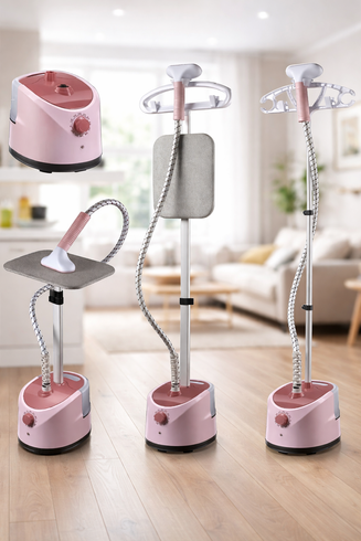 Вертикальний відпарювач для одягу з дошкою для прасування PINK з регульованою за висотою 1,8 л, 1800 Вт, Разные цвета