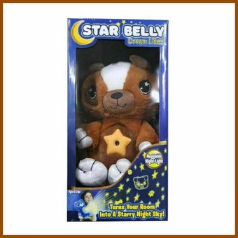 М'яка іграшка нічник-проектор зоряного неба Star Bellу Dream Lites Pupp, Коричневий