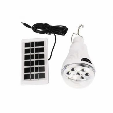 Лампа світлодіодна акумуляторна VHG CL-028 із сонячною панеллю 10Вт 5600K 6В Led Solar Emergency Bulb(8423), Білий