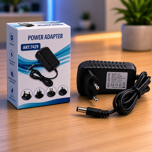 Адаптер 12V 1A (разъём 5.5*2.5mm) / Блок питания
