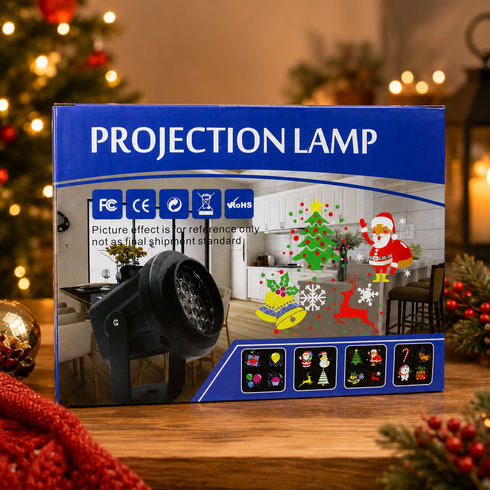 Детский LED проектор Projection Lamp с 16 рисунками / Мультиколорный проектор с 3D / LED прожектор детский