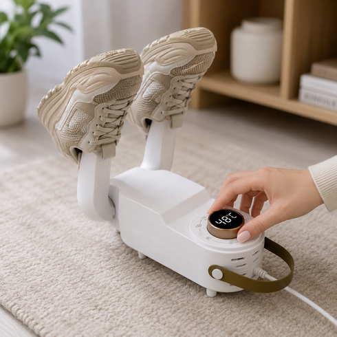 Електрична ультрафіолетова сушарка для взуття з таймером Shoe Dryer / Електросушарка для взуття 4 режимами сушіння Біла 220В